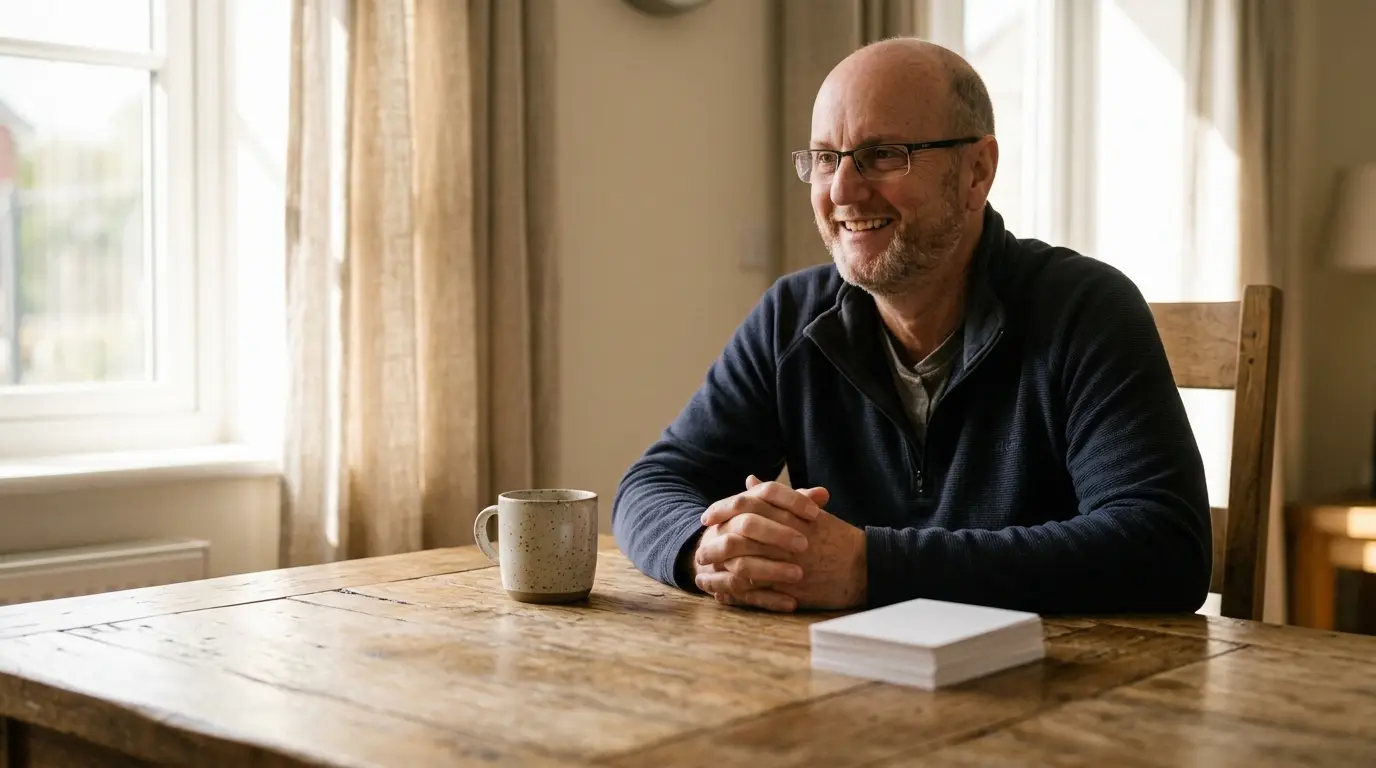 Richard Elwell Listening Across Oak Table