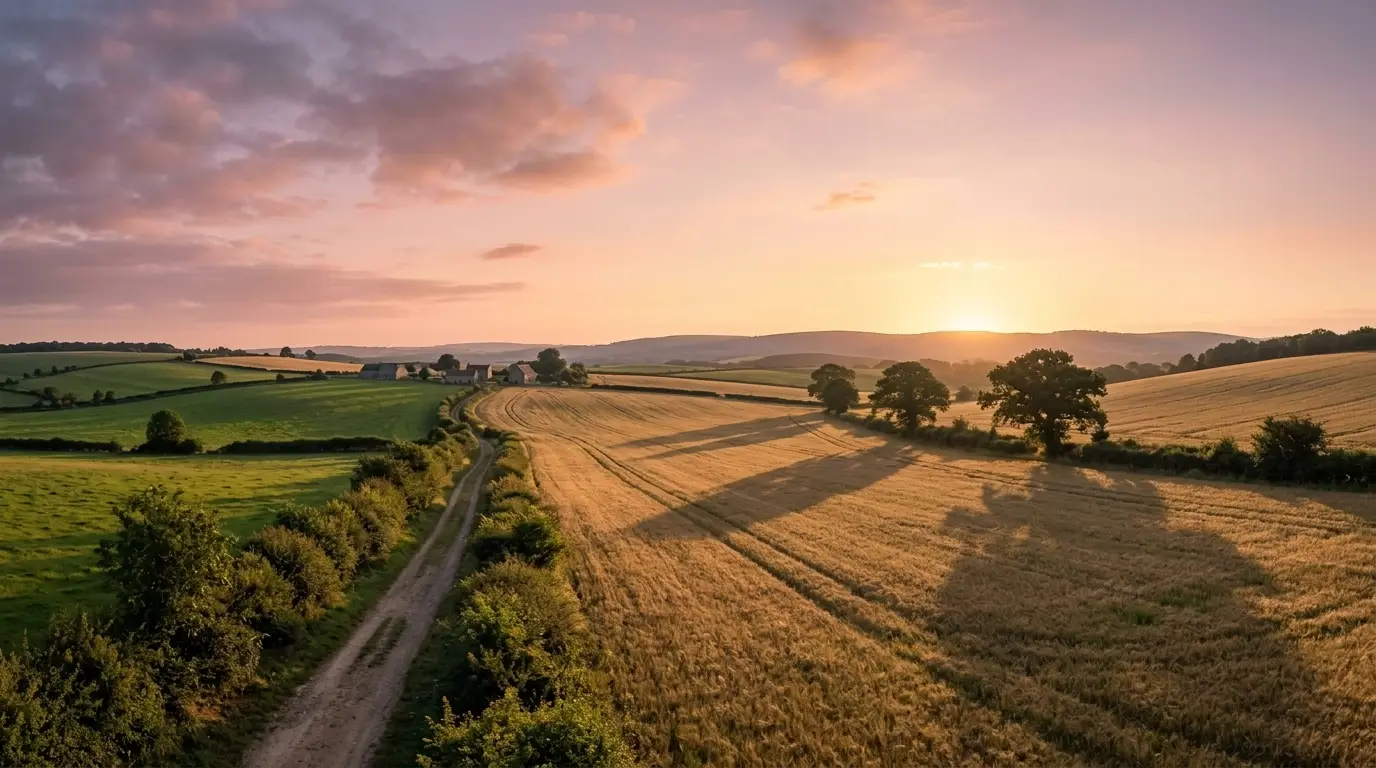 TREWSELF Panoramic Sunrise Countryside